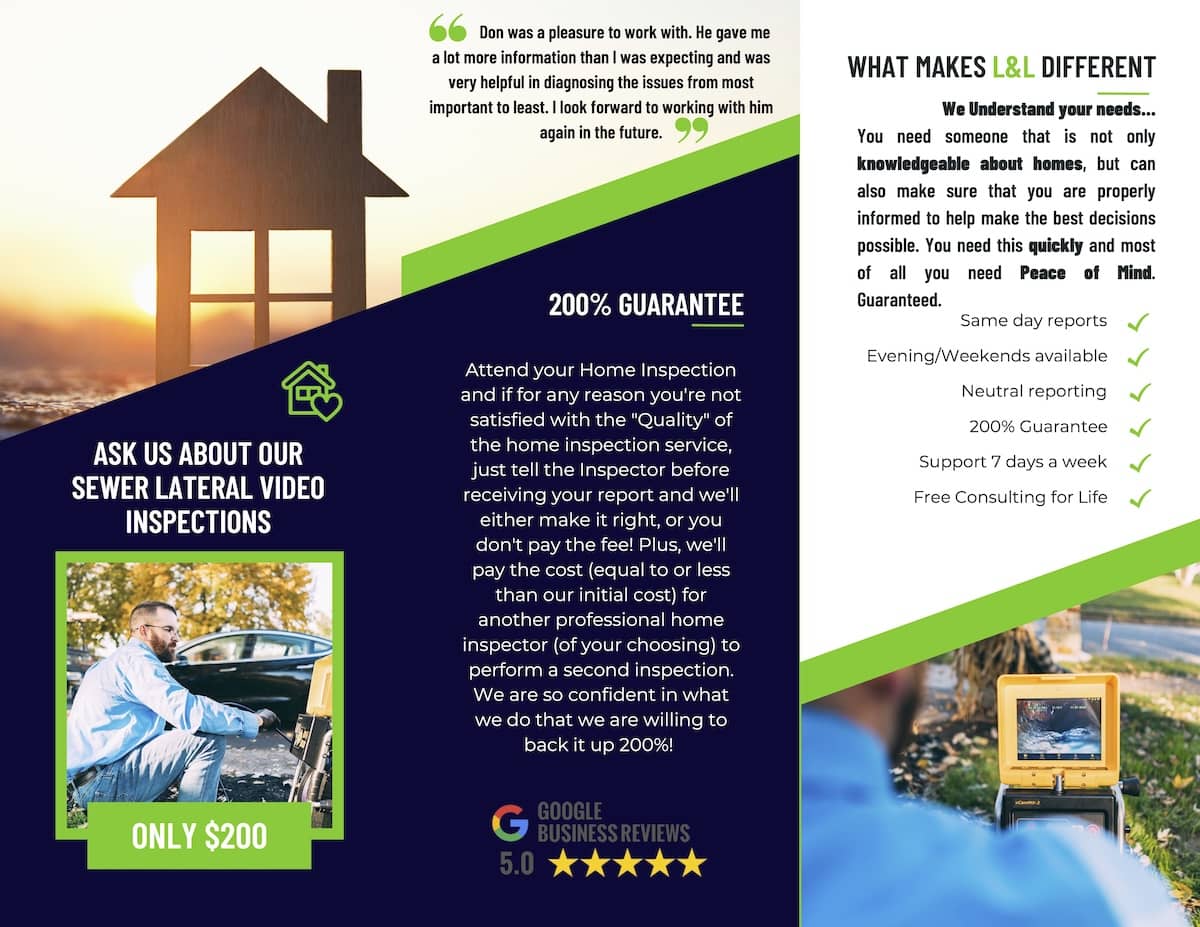 Image of L&L Home Inspections' brochure PDF that can be downloaded