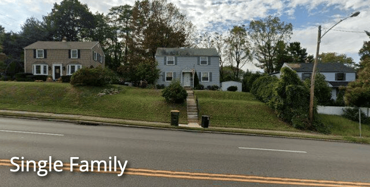 Outside of a single family home used to create a sample inspection report
