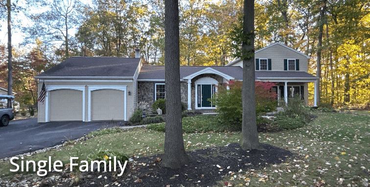 Outside of a single family home used to create a sample inspection report
